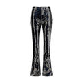 Black Polyethylene Casual Pants