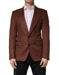 Dolce & Gabbana Brown Cashmere Single Breasted Jacket Blazer