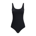 Black Elastane One-Piece Swimsuit