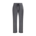 Gray Cotton Athletic Pants