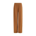 Brown Viscose Casual Pants