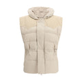 Beige Polyamide Sleeveless Jacket