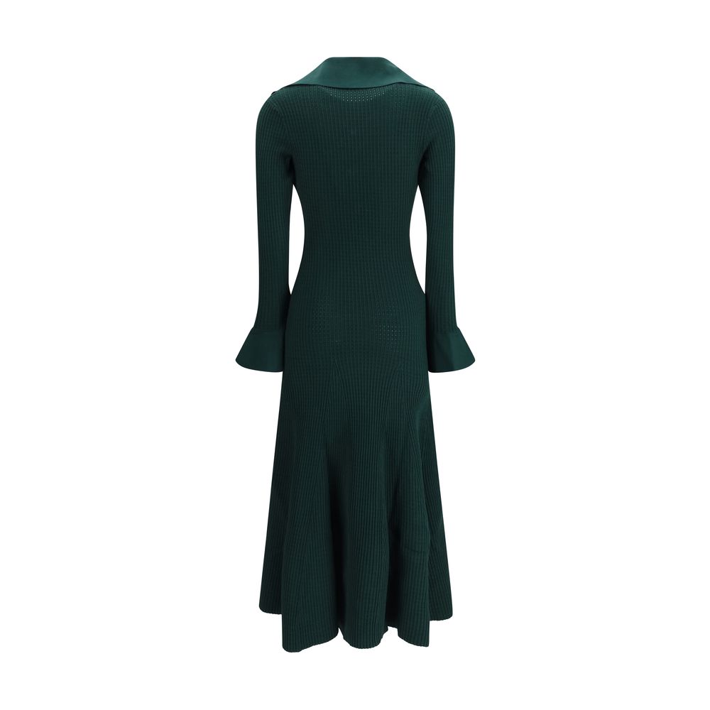 Bicolor Viscose Casual Dress