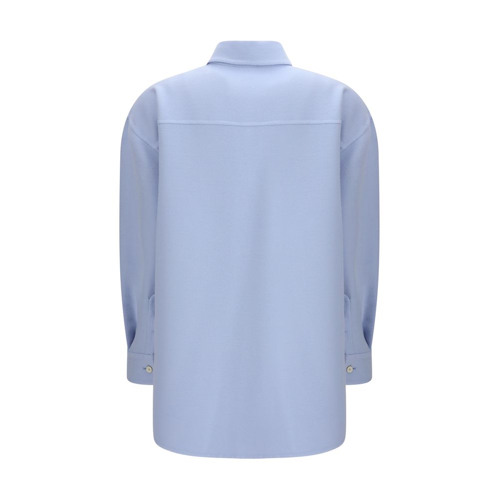 Blue Wool Full-Length Jacket