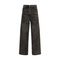 Black Cotton High-Waisted Jean