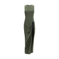 Bicolor Polyester Casual Dress