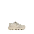 Beige Calf Leather Bos Taurus Athletic Sneakers