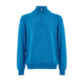 Blue Wool Turtleneck