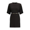 Black Acetate Casual Dress