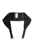 Black 100% Silk Wide Belt Waist Cummerbund