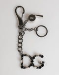 Silver Brass Metal DG Logo Crystal Ring Keyring Keychain