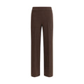 Brown Polyester Casual Pants