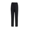 Black Viscose Casual Pants