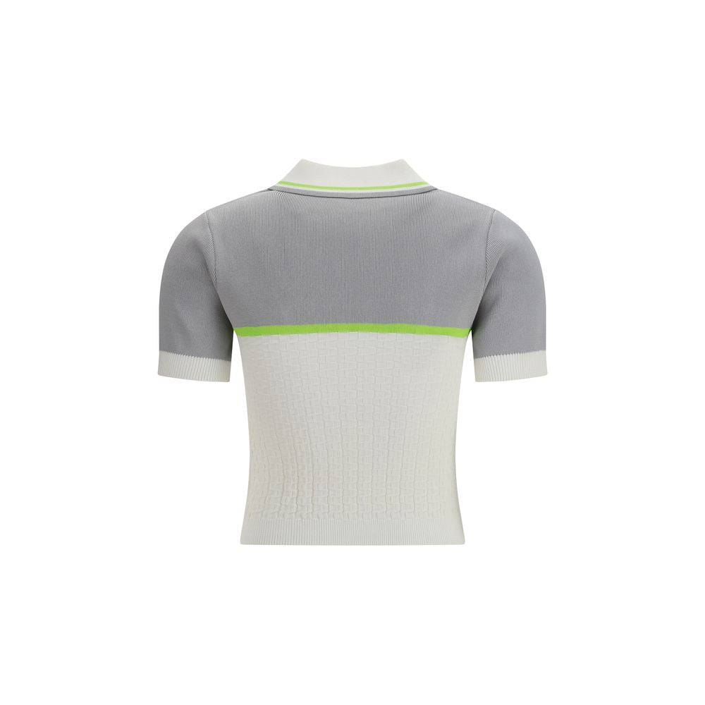 White Viscose Polo Shirt