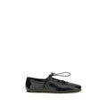 Black Calf Leather Bos Taurus Ballet Flats