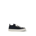 Blue Cotton Low Top Sneakers