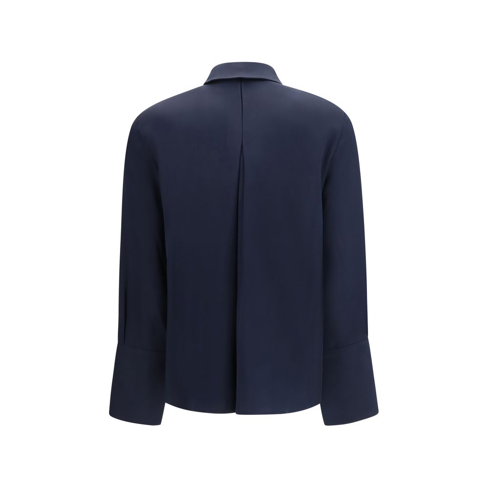 Blue Silk Shirt