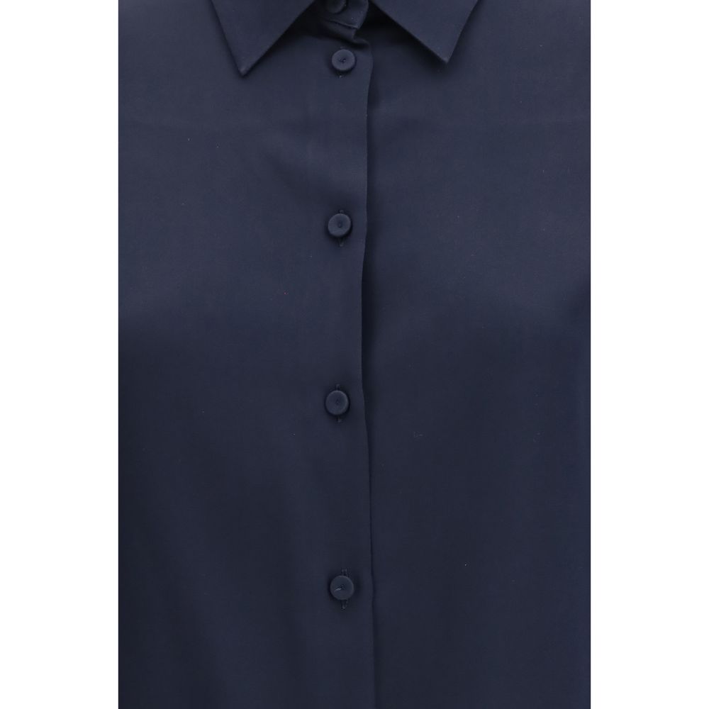 Blue Silk Shirt