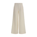 Beige Polyamide Flared Pants