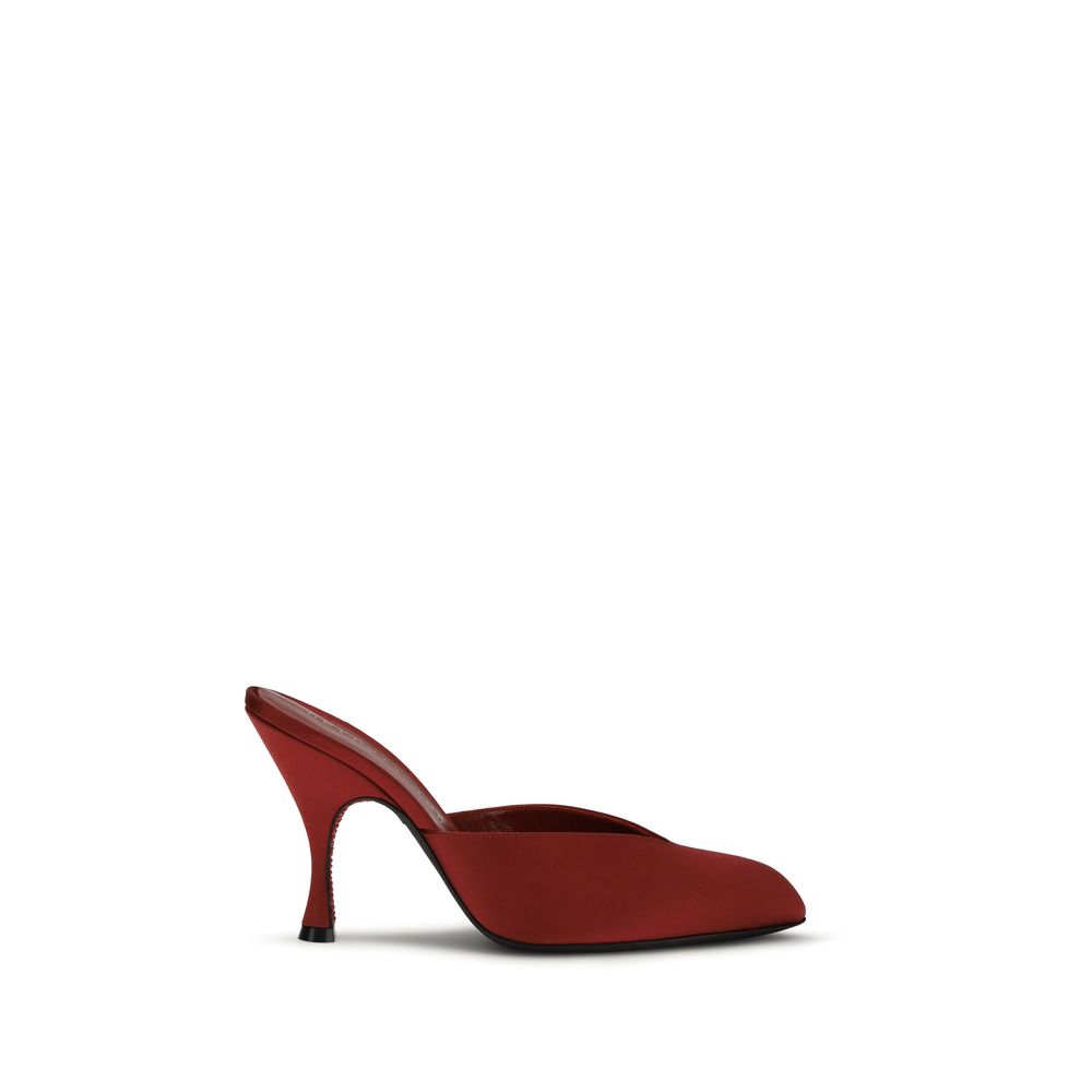 Multicolor Silk Mules