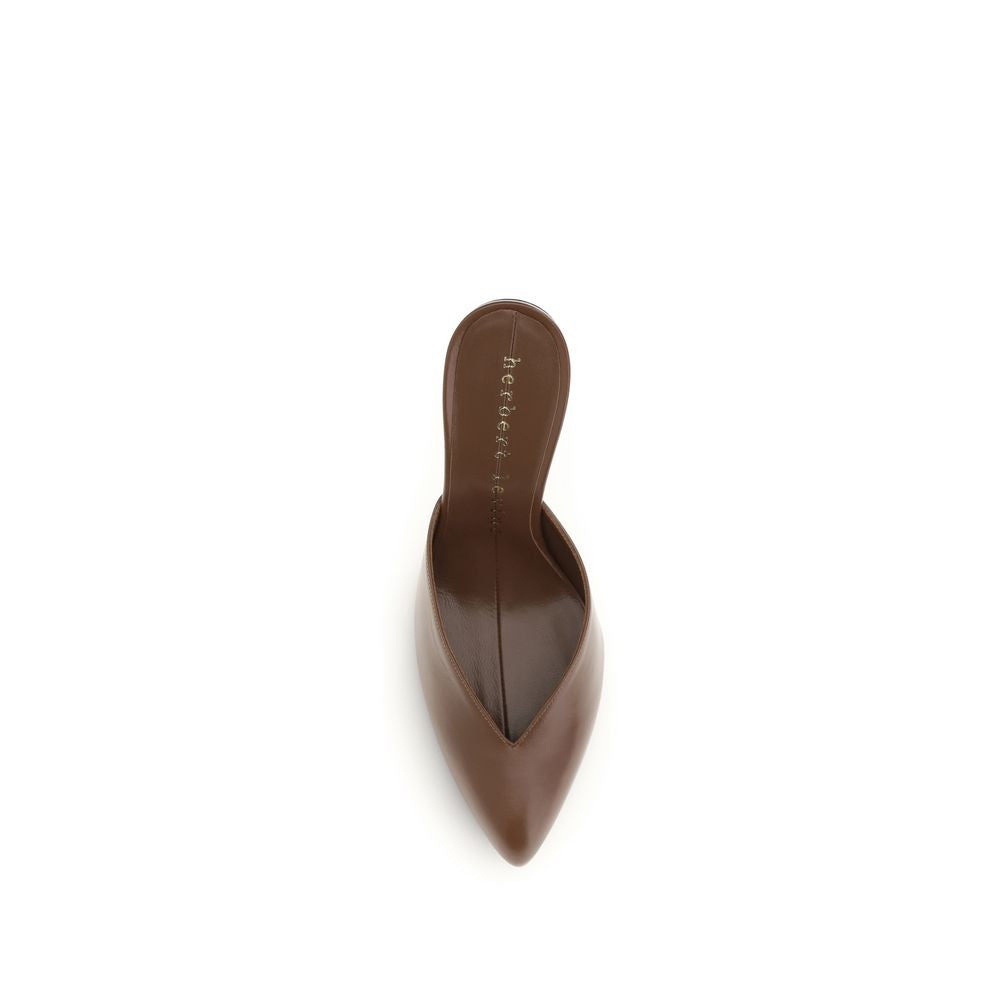 Brown Calf Leather Bos Taurus Mules