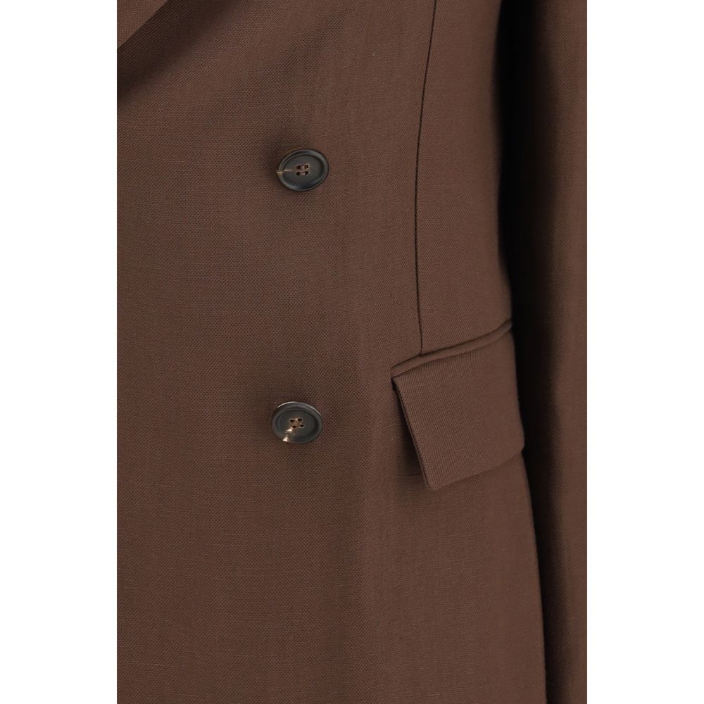 Brown Linen Blazer