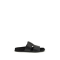Black Calf Leather Bos Taurus Sandals