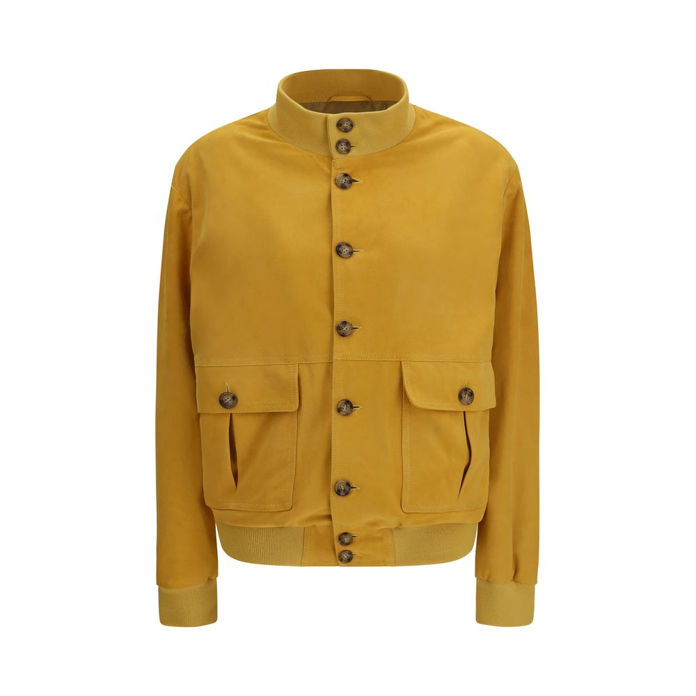 Bicolor Goatskin Bomber