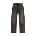 Black Cotton Relaxed Fit Jeans