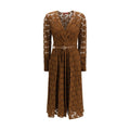 Brown Polyamide Casual Dress