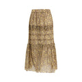 Bicolor Cotton Long Skirt