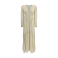 Beige Viscose Casual Dress