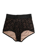 Black Cotton DG Logo High Waist Girdle Underwear