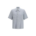 Blue Cotton Shortsleeve Shirt