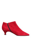 Dolce & Gabbana Red Suede Ankle Boots Shoes