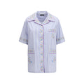 Blue Cotton Shortsleeve Shirt