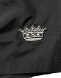 Black Polyester Drawstring Men Shorts Swimwear