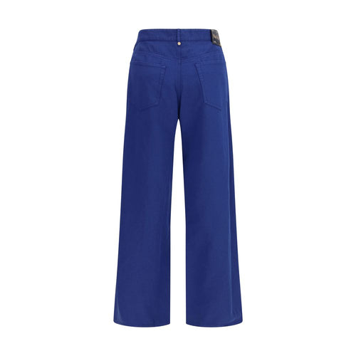 'S Max Mara Blue Cotton Casual Pants