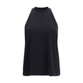 Black Cotton Sleeveles T-Shirt