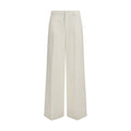 White Cotton Casual Pants