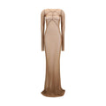 Brown Polyamide Casual Dress