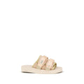 Multicolor Polyester Strap-On Sandals