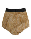 Gold Silk Blend High Waist Girdle Panty Underwear