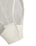 White Sheer Nylon Bodysuit Halterneck Underwear