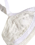 White Cotton Lace Wireless Soft Cup Bra Underwear