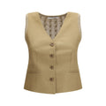 Beige Linen Waistcoat