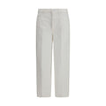 White Cotton Bootcut Jeans