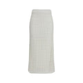 White Cotton Midi Skirt