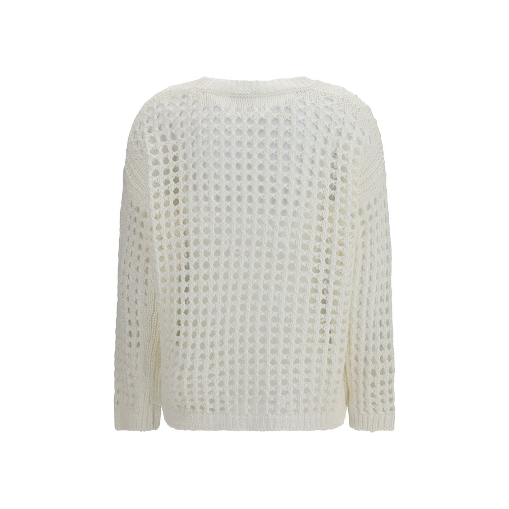 White Linen Sweatshirt