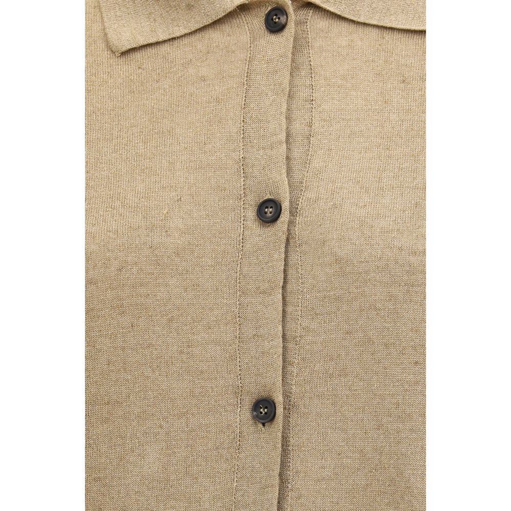 Beige Linen Cardigan